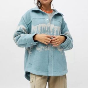 Urban Outfitter's Women's BDG Melton Shirt Jacket Light Blue - Never worn